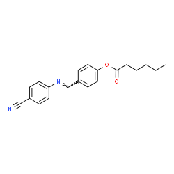 Hexanoic acid 4-[(4-cyanophenyl)iminomethyl]phenyl ester Structure