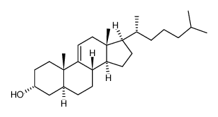 3-hydroxycholest-9(11)-ene结构式