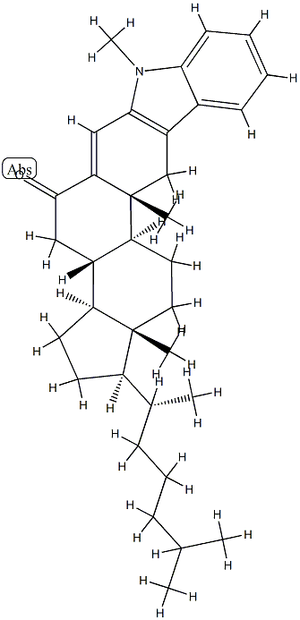 1'-Methyl-1'H-cholest-2-eno[3,2-b]indol-4-en-6-one结构式