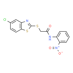 2-[(5-Chloro-1,3-benzothiazol-2-yl)sulfanyl]-N-(2-nitrophenyl)acetamide structure