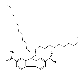 9,9-didodecylfluorene-2,7-dicarboxylic acid结构式