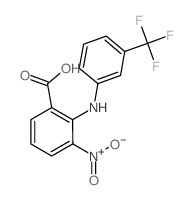 Benzoic acid,3-nitro-2-[[3-(trifluoromethyl)phenyl]amino]-结构式