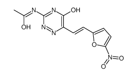 3-Acetamido-6-(2-(5-nitro-2-furyl)vinyl)-as-triazin-5-ol结构式