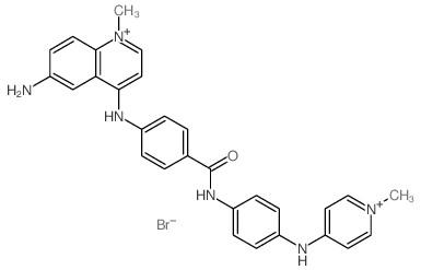 Quinolinium,6-amino-1-methyl-4-[[4-[[[4-[(1-methylpyridinium-4-yl)amino]phenyl]amino]carbonyl]phenyl]amino]-,bromide (1:2)结构式