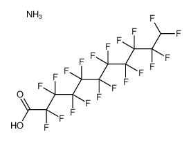 2,2,3,3,4,4,5,5,6,6,7,7,8,8,9,9,10,10,11,11-Icosafluoroundecanoic acid ammonium salt Structure