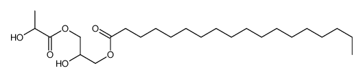 Octadecanoic acid 2-hydroxy-3-(2-hydroxy-1-oxopropoxy)propyl ester结构式