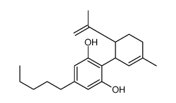 2-[(6R)-3-methyl-6-prop-1-en-2-yl-1-cyclohex-2-enyl]-5-pentyl-benzene-1,3-diol Structure