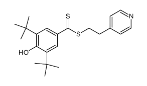2-(4-pyridyl)ethyl 3,5-di-t-butyl-4-hydroxydithiobenzoate Structure