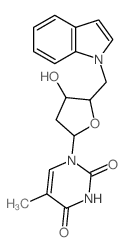 Thymidine,5'-deoxy-5'-(1H-indol-1-yl)- (9CI)结构式