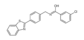 N-[[4-(1,3-benzothiazol-2-yl)phenyl]methyl]-3-chlorobenzamide Structure