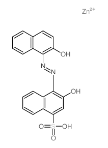 1-Naphthalenesulfonicacid, 3-hydroxy-4-[2-(2-hydroxy-1-naphthalenyl)diazenyl]-, zinc salt (2:1)结构式