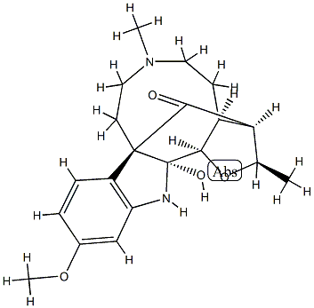 (14β,16β,19R)-16,19-Epoxy-2-hydroxy-11-methoxy-4-methyl-3,4-secocondyfolan-3-one Structure