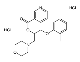 [1-(2-methylphenoxy)-3-morpholin-4-ylpropan-2-yl] pyridine-3-carboxylate,dihydrochloride Structure