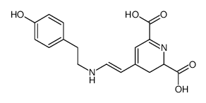 1,2,3,4-Tetrahydro-4-[2-[[2-(4-hydroxyphenyl)ethyl]imino]ethylidene]pyridine-2,6-dicarboxylic acid结构式