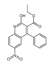 ethyl 6-nitro-2-oxo-4-phenyl-1H-quinoline-3-carboxylate结构式
