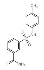 3-[(4-methylphenyl)sulfamoyl]benzenecarbothioamide结构式