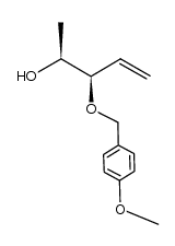 (3R,4S)-4-hydroxy-3-(4-methoxybenzyloxy)-1-pentene结构式