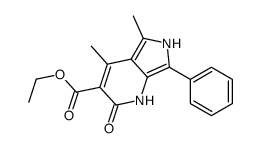 ethyl 4,5-dimethyl-2-oxo-7-phenyl-1,6-dihydropyrrolo[3,4-b]pyridine-3-carboxylate Structure