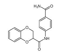 N-(4-carbamoylphenyl)-2,3-dihydro-1,4-benzodioxine-3-carboxamide结构式