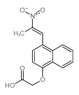 2-[4-[(E)-2-nitroprop-1-enyl]naphthalen-1-yl]oxyacetic acid结构式