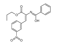 propyl (E)-2-benzamido-3-(3-nitrophenyl)prop-2-enoate结构式