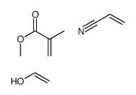 ethenol,methyl 2-methylprop-2-enoate,prop-2-enenitrile结构式