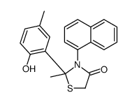 2-(2-hydroxy-5-methylphenyl)-2-methyl-3-naphthalen-1-yl-1,3-thiazolidin-4-one Structure