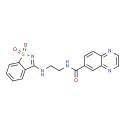 6-Quinoxalinecarboxamide,N-[2-[(1,1-dioxido-1,2-benzisothiazol-3-yl)amino]ethyl]-(9CI)结构式