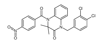 1-[(3,4-dichlorophenyl)methyl]-3,3-dimethyl-4-(4-nitrobenzoyl)quinoxalin-2-one结构式