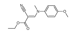 (E)-2-Cyano-3-[(4-methoxy-phenyl)-methyl-amino]-acrylic acid ethyl ester结构式
