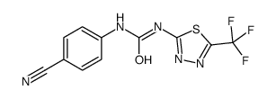 1-(4-cyanophenyl)-3-[5-(trifluoromethyl)-1,3,4-thiadiazol-2-yl]urea结构式