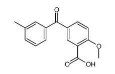 2-methoxy-5-(3-methylbenzoyl)benzoic acid结构式