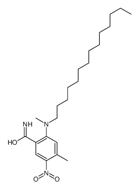 4-methyl-2-[methyl(tetradecyl)amino]-5-nitrobenzamide结构式