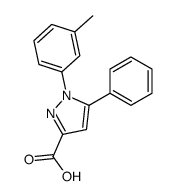 1-(3-methylphenyl)-5-phenylpyrazole-3-carboxylic acid结构式