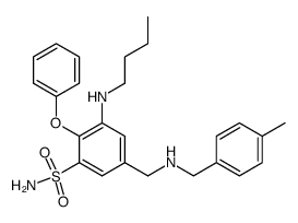 3-Butylamino-5-[(4-methyl-benzylamino)-methyl]-2-phenoxy-benzenesulfonamide结构式