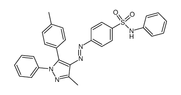 4-(3-methyl-1-phenyl-5-p-tolyl-1H-pyrazol-4-ylazo)-N-phenyl-benzenesulfonamide结构式