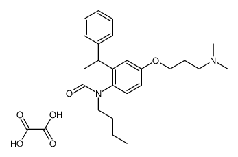 1-Butyl-6-[3-(dimethylamino)propoxy]-3,4-dihydro-4-phenyl-2(1H)-quinolinone, oxalate salt结构式