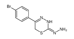 [5-(4-bromophenyl)-6H-1,3,4-thiadiazin-2-yl]hydrazine结构式