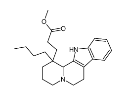 3-(1-butyl-1,2,3,4,6,7,12,12b-octahydro-indolo[2,3-a]quinolizin-1-yl)-propionic acid methyl ester Structure