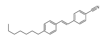 4-[2-(4-heptylphenyl)ethenyl]benzonitrile Structure