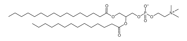 1-myristoyl-2-palmitoyl phosphatidylcholine结构式