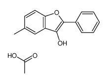 acetic acid,5-methyl-2-phenyl-1-benzofuran-3-ol结构式