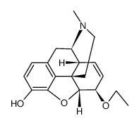 7,8-Didehydro-4,5α-epoxy-6β-ethoxy-17-methylmorphinan-3-ol Structure