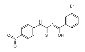 3-bromo-N-[(4-nitrophenyl)carbamothioyl]benzamide结构式