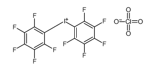 bis(2,3,4,5,6-pentafluorophenyl)iodanium,perchlorate Structure