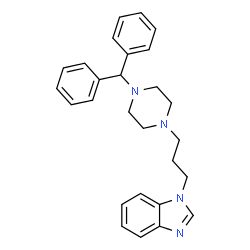 DIPHENYLMETHYL PIPERAZINYLBENZIMIDAZOLE结构式