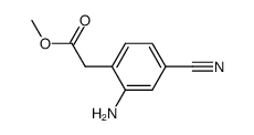 methyl 2-amino-4-cyanobenzeneacetate结构式