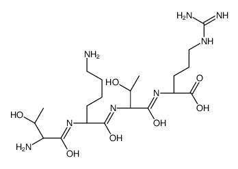 (2S)-2-[[(2S,3R)-2-[[(2S)-6-amino-2-[[(2S,3R)-2-amino-3-hydroxybutanoyl]amino]hexanoyl]amino]-3-hydroxybutanoyl]amino]-5-(diaminomethylideneamino)pentanoic acid结构式