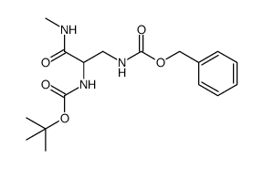 benzyl {2-[(tert-butoxycarbonyl)amino]-3-(methylamino)-3-oxopropyl}carbamate结构式