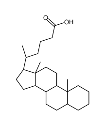 (5R)-5-[(8R,9S,10S,13R,14S,17R)-10,13-dimethyl-2,3,4,5,6,7,8,9,11,12,14,15,16,17-tetradecahydro-1H-cyclopenta[a]phenanthren-17-yl]hexanoic acid结构式